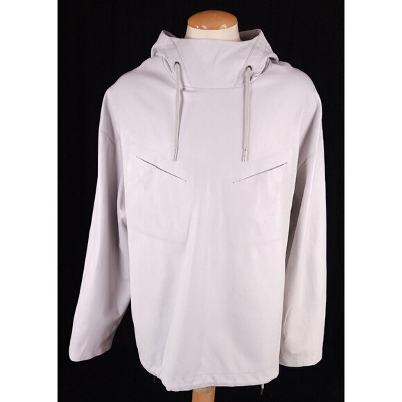 Givenchy Lambskin Leather Hoodie in Gray Size 50 US 40 M New $3985 - Picture 5 of 15